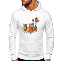 Cartoons felpa con cappuccio personalizzata uomo digitalshirt bianca