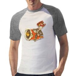 Cartoons t-shirt bicolor personalizzata uomo digitalshirt grigia