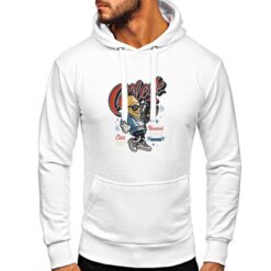 College felpa con cappuccio personalizzata uomo digitalshirt bianca