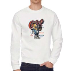 College felpa senza cappuccio personalizzata uomo digitalshirt bianca