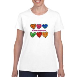 Cuori Murrina t-shirt personalizzata donna digitalshirt bianco