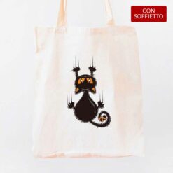 Gatto Artiglio shopper personalizzata digitalshirt cotone organico