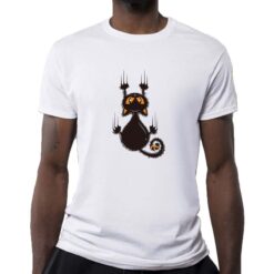 Gatto Artiglio t-shirt personalizzata uomo digitalshirt bianca