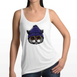 Gatto Incognito canottiera personalizzata donna digitalshirt bianca
