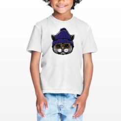 Gatto Incognito t-shirt personalizzata bambino digitalshirt bianca