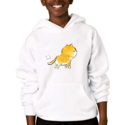 Gatto Puf felpa con cappuccio personalizzata bambino digitalshirtbianco