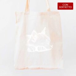 Gatto Puntini shopper personalizzata digitalshirt cotone organico