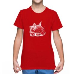 Gatto Puntini t-shirt personalizzata bambino digitalshirt rossa