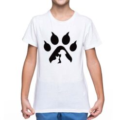 Gatto Zampa t-shirt personalizzata bambino digitalshirt bianca