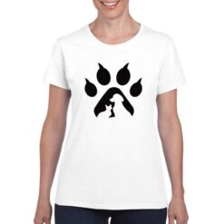 Gatto Zampa t-shirt personalizzata donna digitalshirt bianco