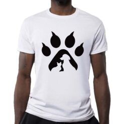 Gatto Zampa t-shirt personalizzata uomo digitalshirt bianca