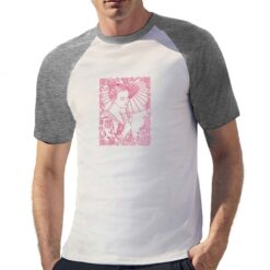 Geisha t-shirt bicolor personalizzata uomo digitalshirt grigia