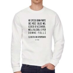 Gioco felpa senza cappuccio personalizzata uomo digitalshirt bianca