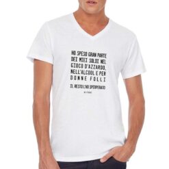 Gioco t-shirt scollo a v personalizzata uomo digitalshirt bianca