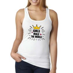 Girls Rule canottiera personalizzata donna digitalshirt bianca