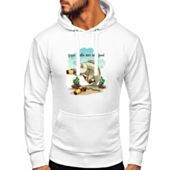Giuro Bevo Poco felpa con cappuccio personalizzata uomo digitalshirt bianca