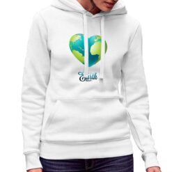 Happy Heart Day felpa con cappuccio personalizzata donna digitalshirt bianca.jpg