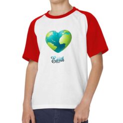 Happy Heart Day t-shirt bicolor personalizzata bambino digitalshirt rossa