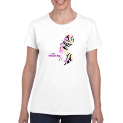Happy Women's Day t-shirt personalizzata donna digitalshirt bianco