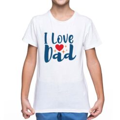 I Love Dad t-shirt personalizzata bambino digitalshirt bianca