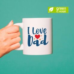 I Love Dad tazza ceramica personalizzata digitalshirt