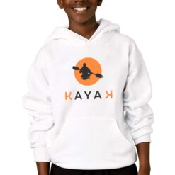 KayaK felpa con cappuccio personalizzata bambino digitalshirtbianco