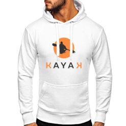 KayaK felpa con cappuccio personalizzata uomo digitalshirt bianca