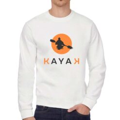 KayaK felpa senza cappuccio personalizzata uomo digitalshirt bianca