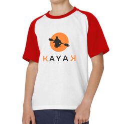 KayaK t-shirt bicolor personalizzata bambino digitalshirt rossa