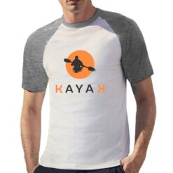 KayaK t-shirt bicolor personalizzata uomo digitalshirt grigia