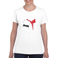 Kickboxing t-shirt personalizzata donna digitalshirt bianco