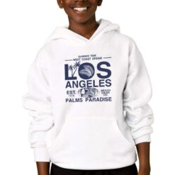 Los Angeles felpa con cappuccio personalizzata bambino digitalshirtbianco