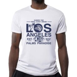Los Angeles t-shirt personalizzata uomo digitalshirt bianca