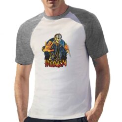 Maschera Horror t-shirt bicolor personalizzata uomo digitalshirt grigia