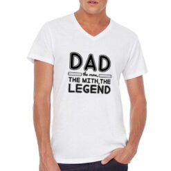 Mito e Leggenda t-shirt scollo a v personalizzata uomo digitalshirt bianca