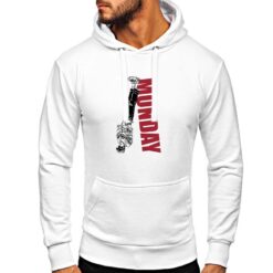 Monday felpa con cappuccio personalizzata uomo digitalshirt bianca