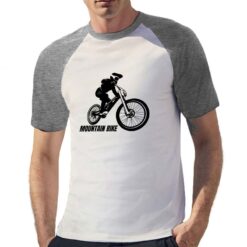 Mountain Bike t-shirt bicolor personalizzata uomo digitalshirt grigia
