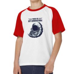 My Adventure t-shirt bicolor personalizzata bambino digitalshirt rossa