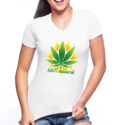 Natural t-shirt scollo a v personalizzata donna digitalshirt bianca