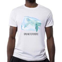 No Plastic Turtle t-shirt personalizzata uomo digitalshirt bianca