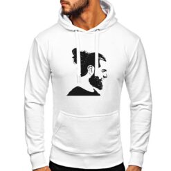 Profilo Uomo felpa con cappuccio personalizzata uomo digitalshirt bianca