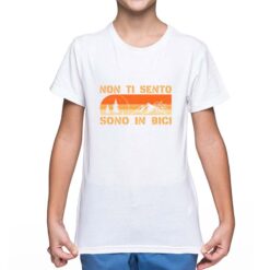 Sono in Bici t-shirt personalizzata bambino digitalshirt bianca