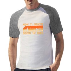 Sono in Bici t-shirt bicolor personalizzata uomo digitalshirt grigia