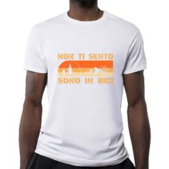 Sono in Bici t-shirt personalizzata uomo digitalshirt bianca