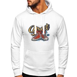 Street felpa con cappuccio personalizzata uomo digitalshirt bianca