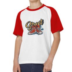 Street t-shirt bicolor personalizzata bambino digitalshirt rossa