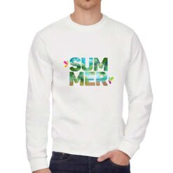 Summer2 felpa senza cappuccio personalizzata uomo digitalshirt bianca