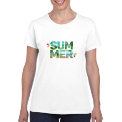 Summer2 t-shirt personalizzata donna digitalshirt bianco