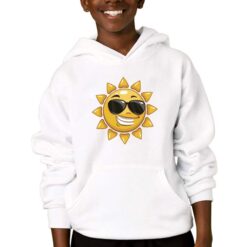 Sunny Smile felpa con cappuccio personalizzata bambino digitalshirtbianco