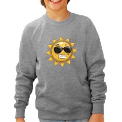 Sunny Smile felpa senza cappuccio personalizzata bambino digitalshirt grigia